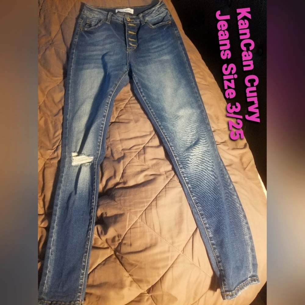 KanCan Women's Distressed Blue Skinny Jeans